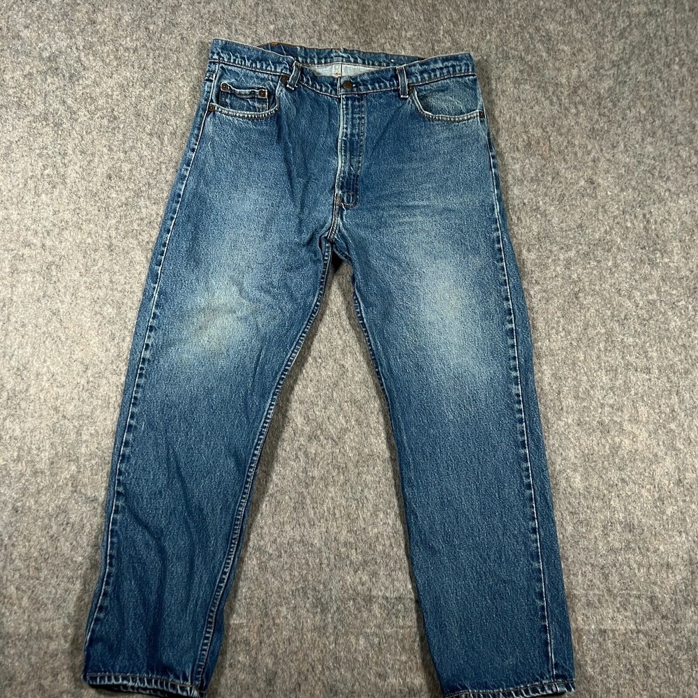 Levi's 505 Men's Straight Jeans Size 40x30 Blue Denim Cotton Stretch‎ 5-Pockets